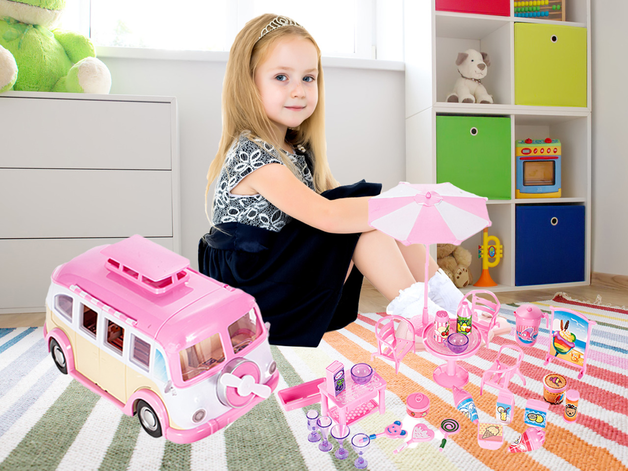 Kamper Lodziarnia Auto Dla Lalek samochód