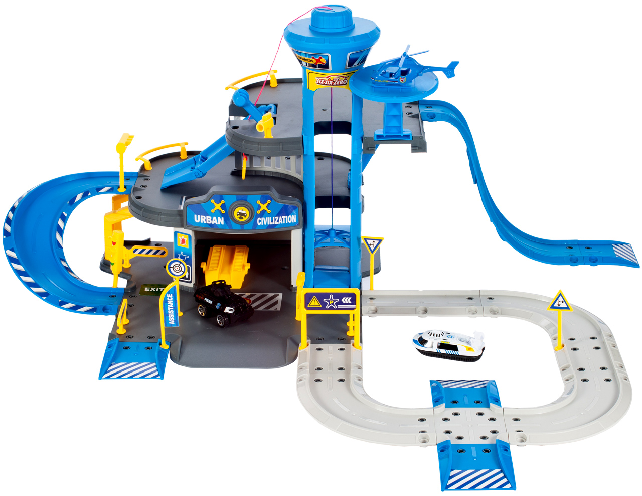 Parking Policyjny z Helikopterem