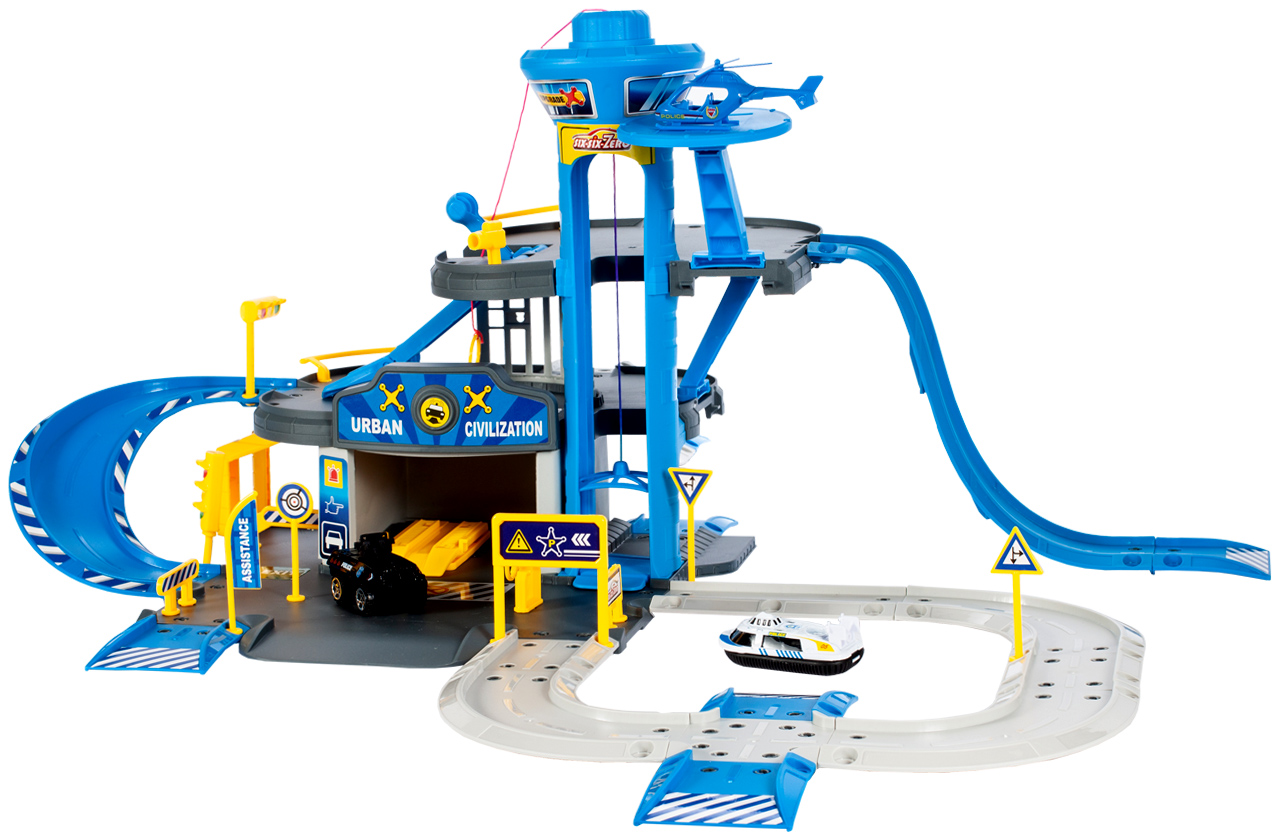 Parking Policyjny z Helikopterem