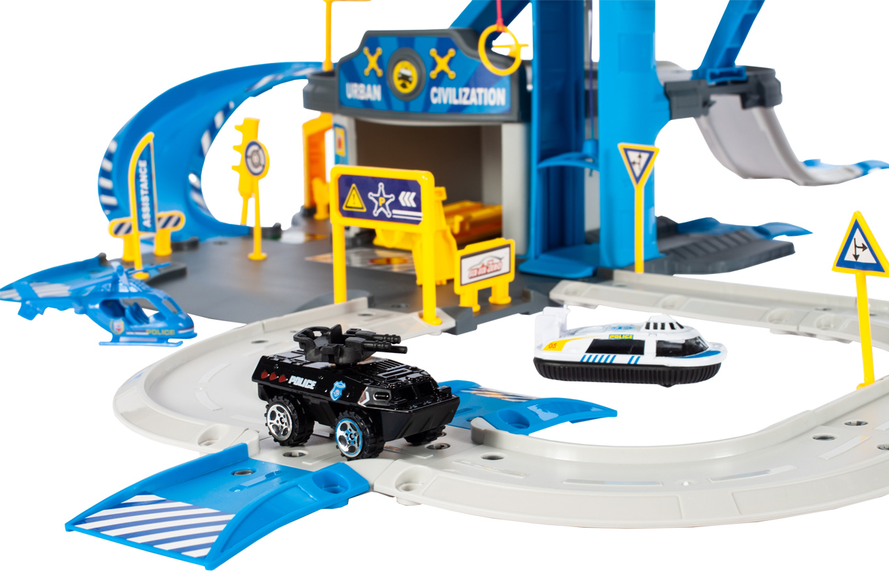 Parking Policyjny z Helikopterem