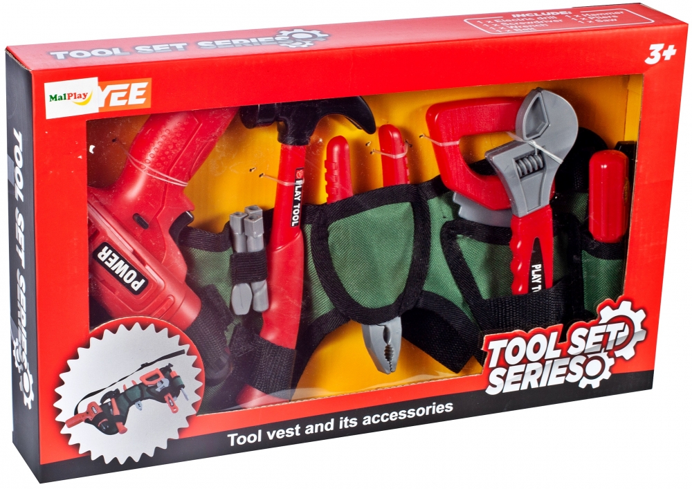 Zestaw narzędzi Pas z narzędziami + Wkrętarka