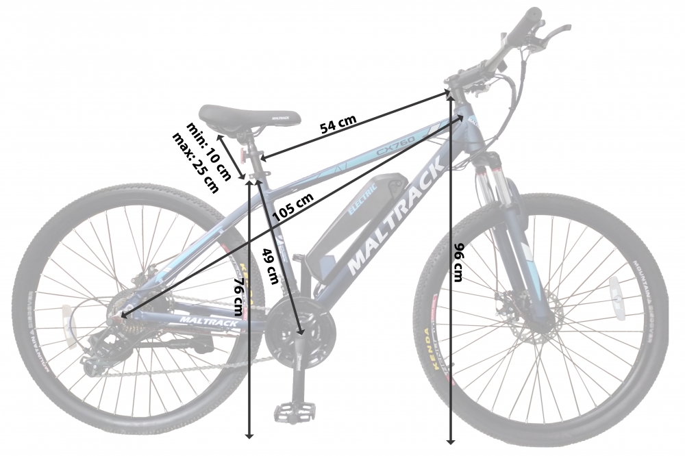 Rower Elektryczny E-Bike MalTrack CX760 Electric 27,5"