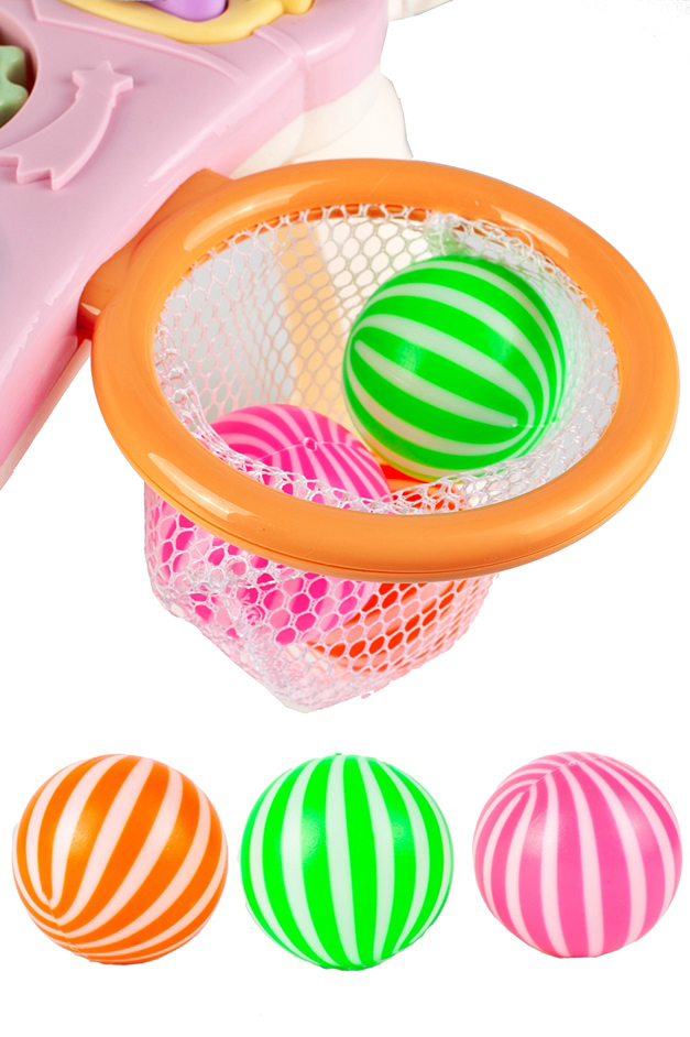 Chodzik Pchacz Stolik Edukcyjny Panel Pianinko 5w1 Różowy