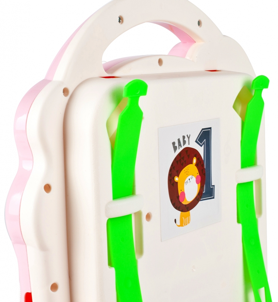 Chodzik Pchacz Stolik Edukcyjny Panel Pianinko 5w1 Różowy