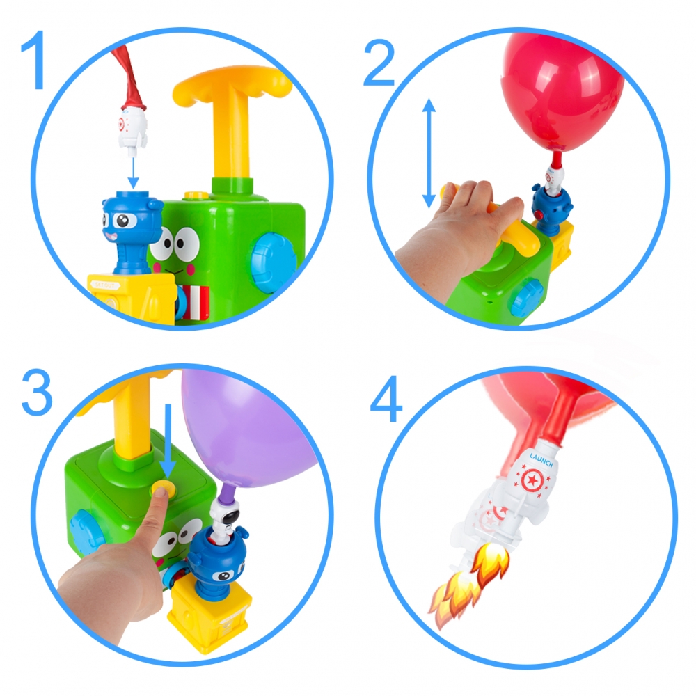 Wyrzutnia Balonowa AERODYNAMICZNY SAMOCHÓD +Pompka Żaba