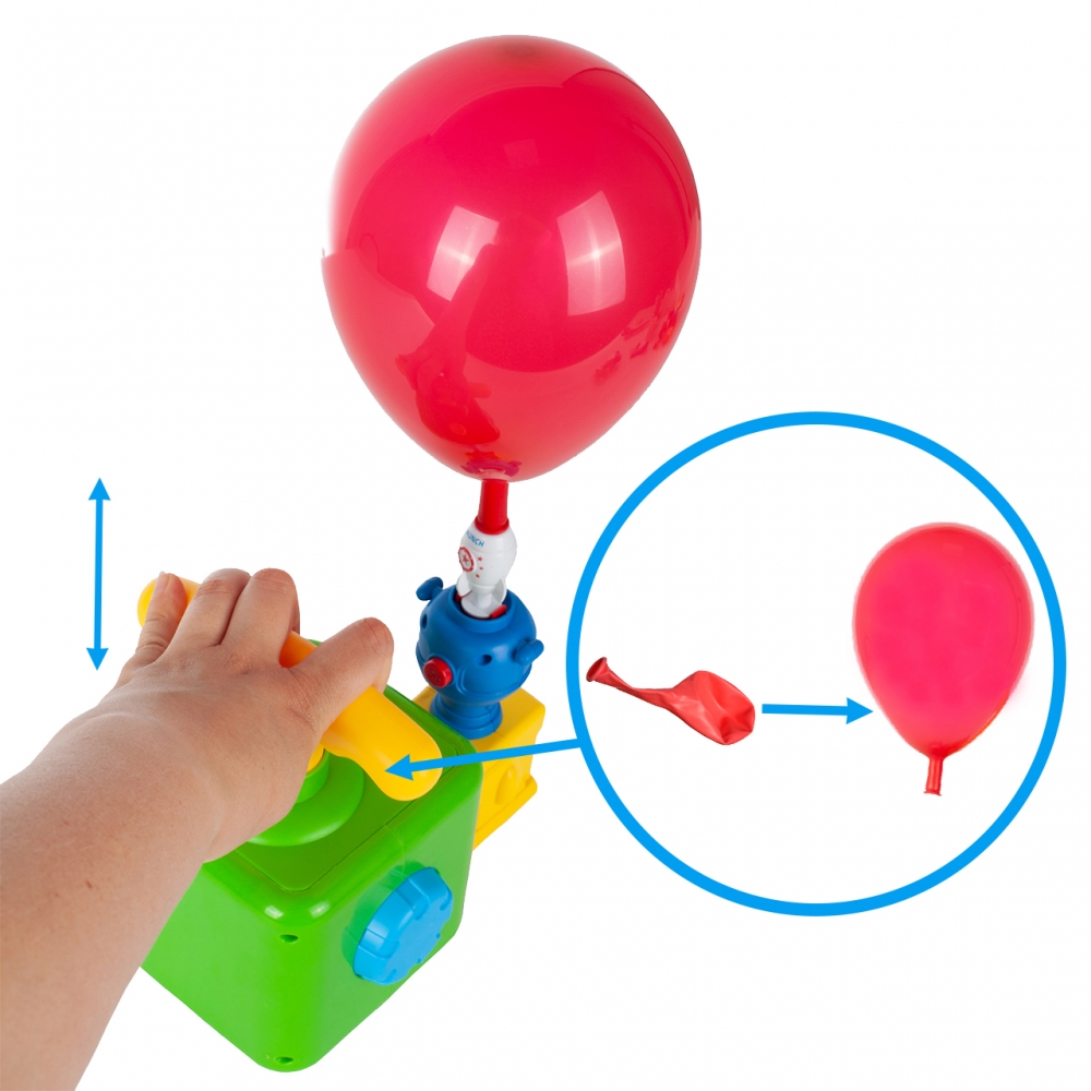 Wyrzutnia Balonowa AERODYNAMICZNY SAMOCHÓD +Pompka Żaba