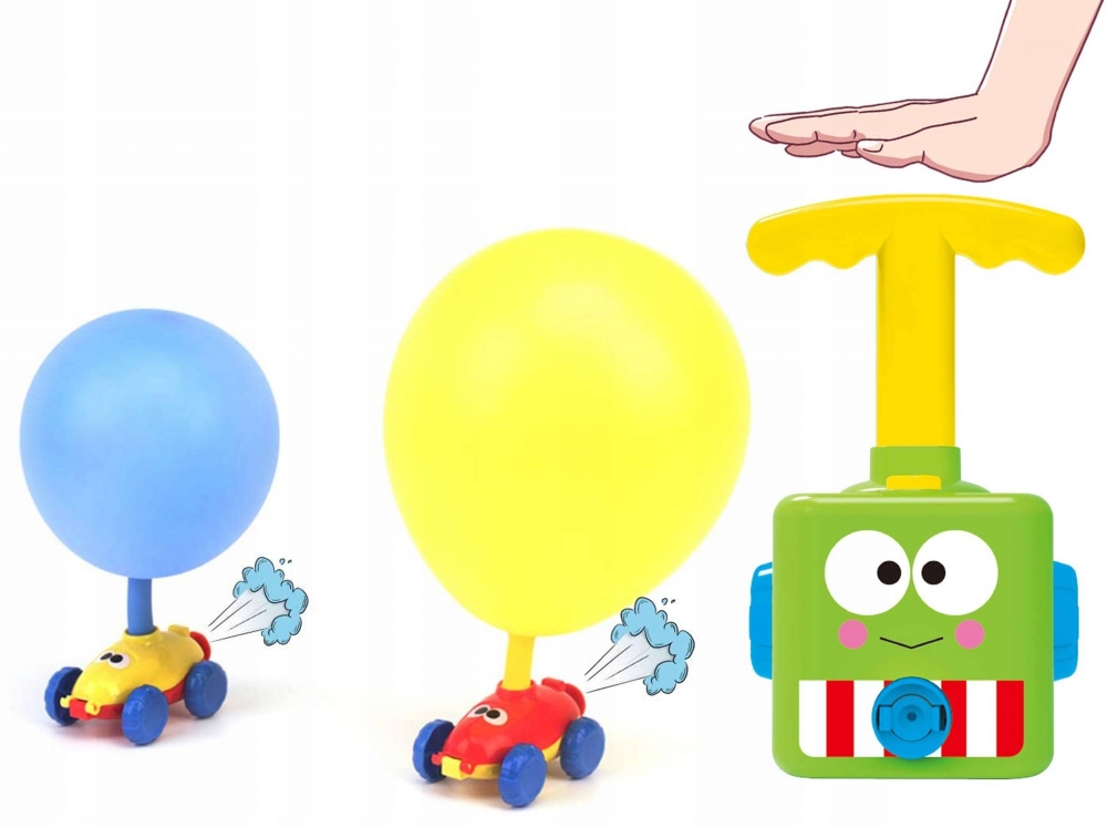 Wyrzutnia Balonowa AERODYNAMICZNY SAMOCHÓD +Pompka Żaba