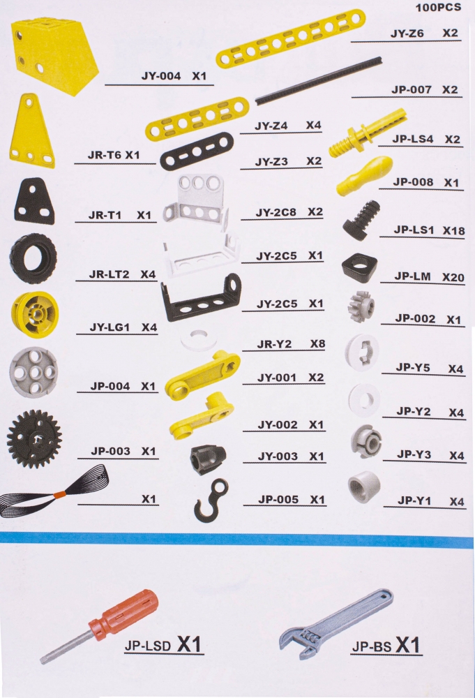 Klocki KONSTRUKCYJNE Pojazdy Mega Konstruktor 8w1 100 elementów