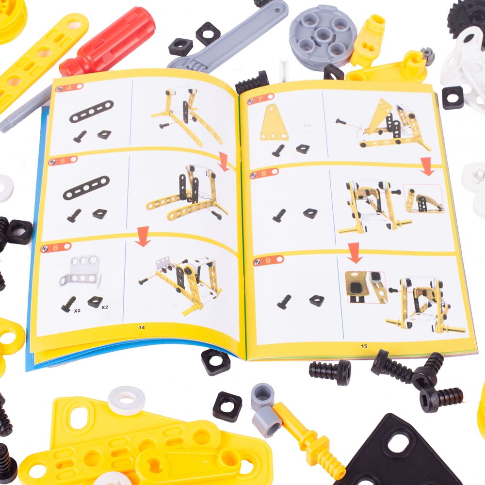 Klocki KONSTRUKCYJNE Pojazdy Mega Konstruktor 8w1 100 elementów