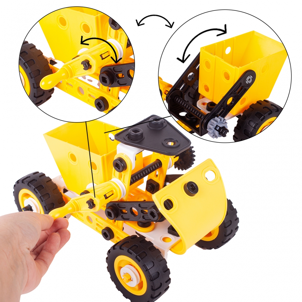 Klocki KONSTRUKCYJNE Pojazdy Mega Konstruktor 8w1 100 elementów