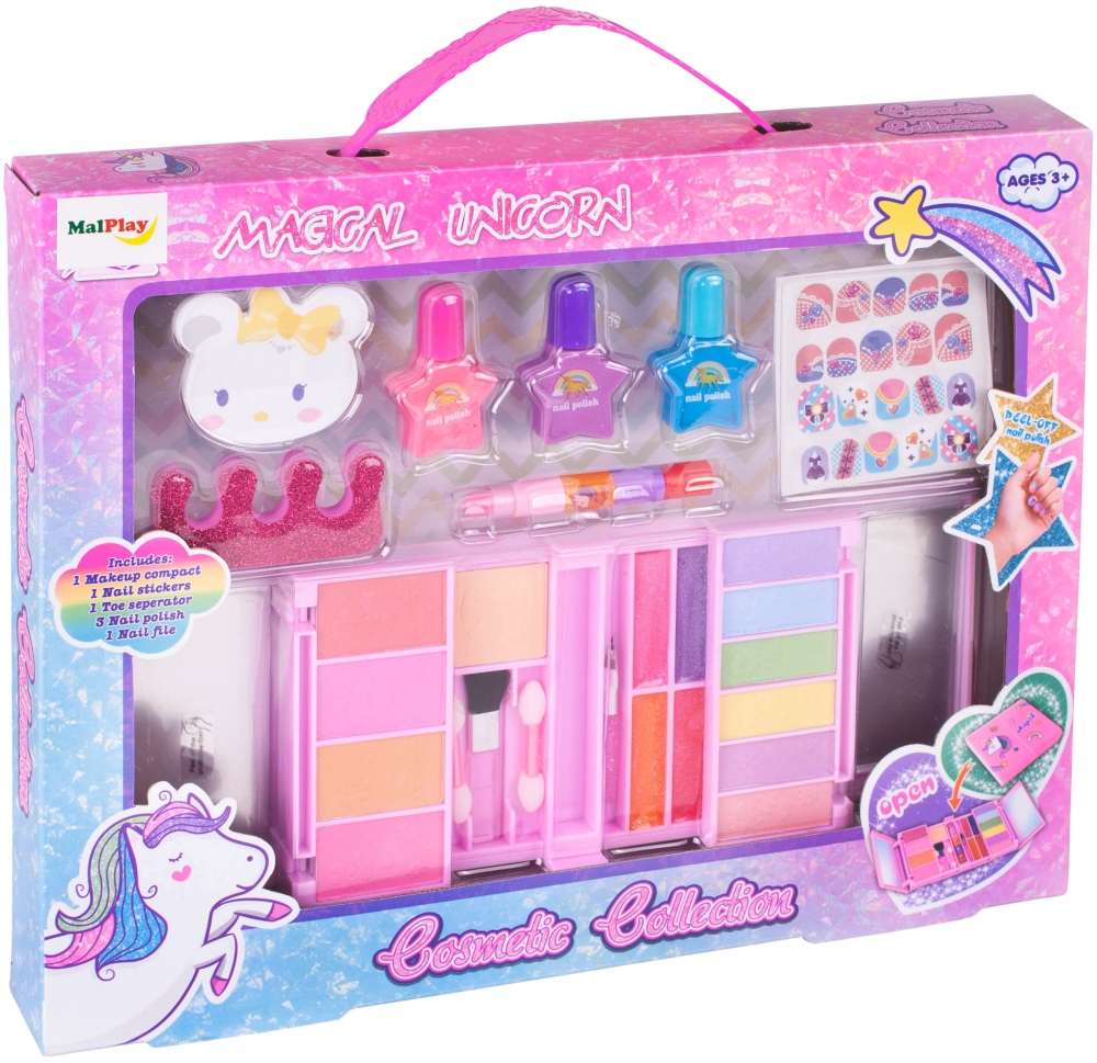 Zestaw Do Malowania Makijażu i Paznokci Dla Dziewczynek Unicorn