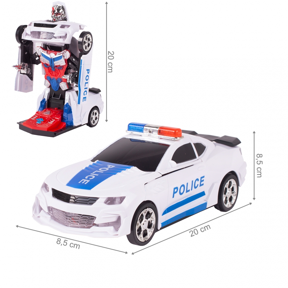 Transformers Auto Samochód Policja Robot
