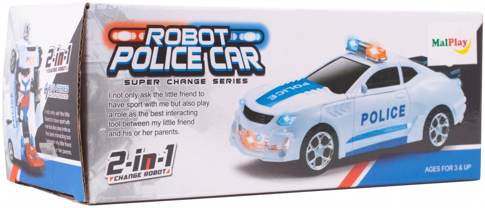 Transformers Auto Samochód Policja Robot