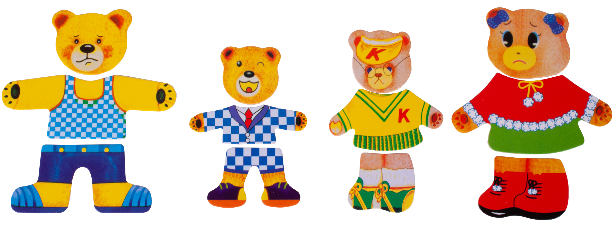 Ubieranie Misia Klocki Drewniane Układanka