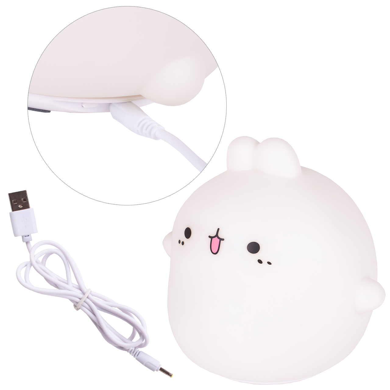 Lampka Nocna LED dla Dzieci Króliczek RGB + Pilot