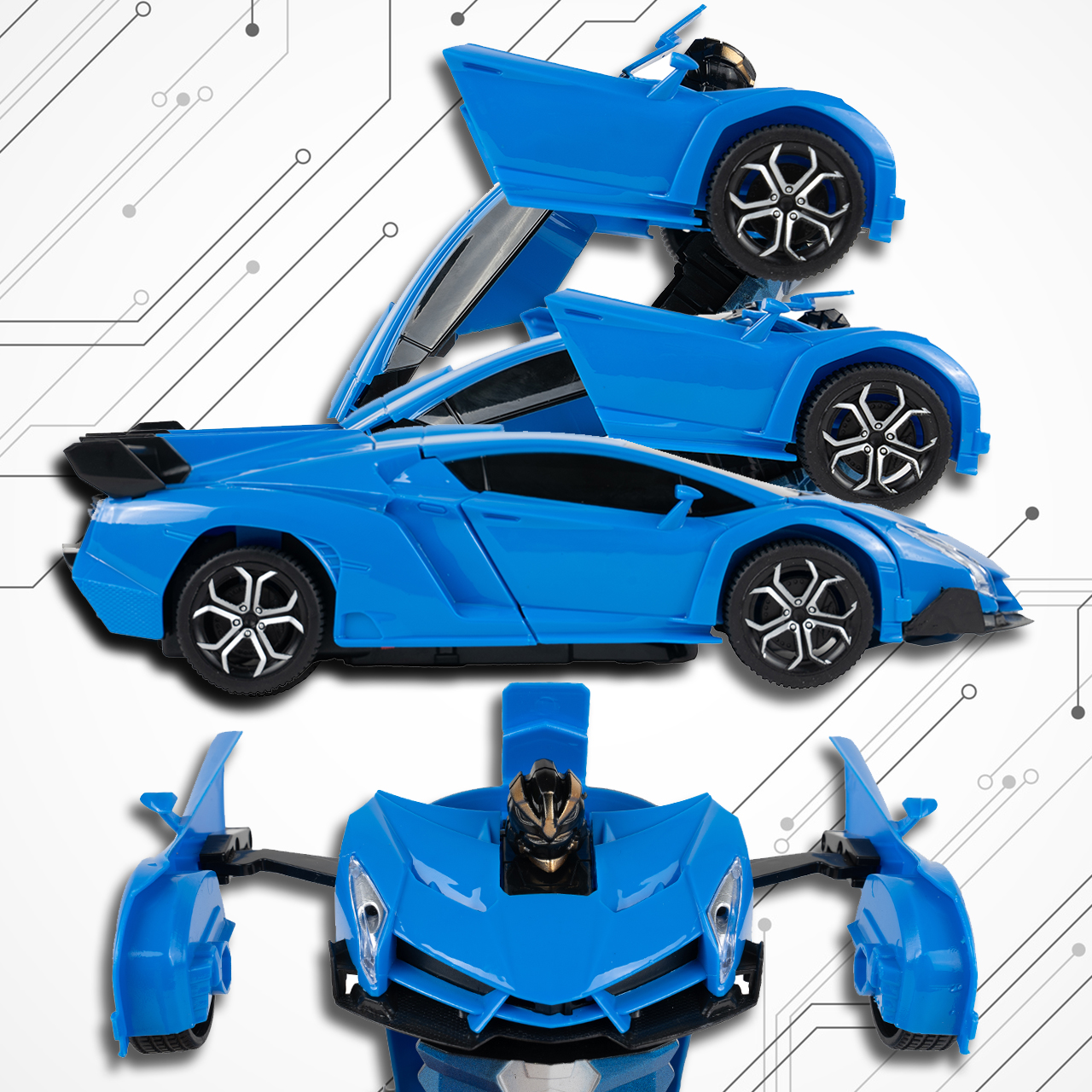 Robot Transformer Mech Team 2w1 Sportowy Samochód