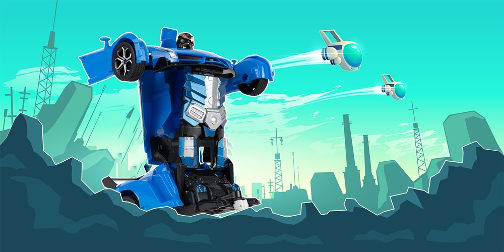 Robot Transformer Mech Team 2w1 Sportowy Samochód