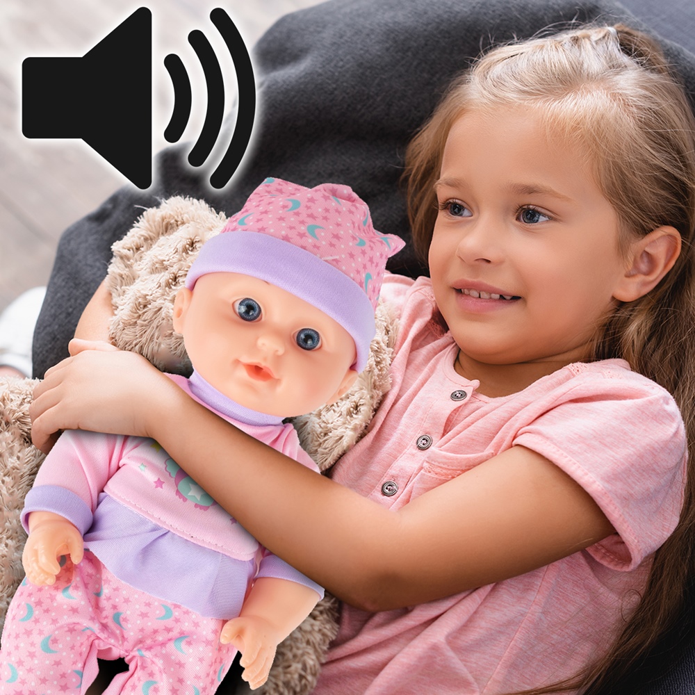 Lalka Bobas 31cm Interaktywna Pije Siusia Gaworzy