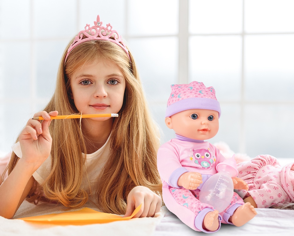 Lalka Bobas 31cm Interaktywna Pije Siusia Gaworzy