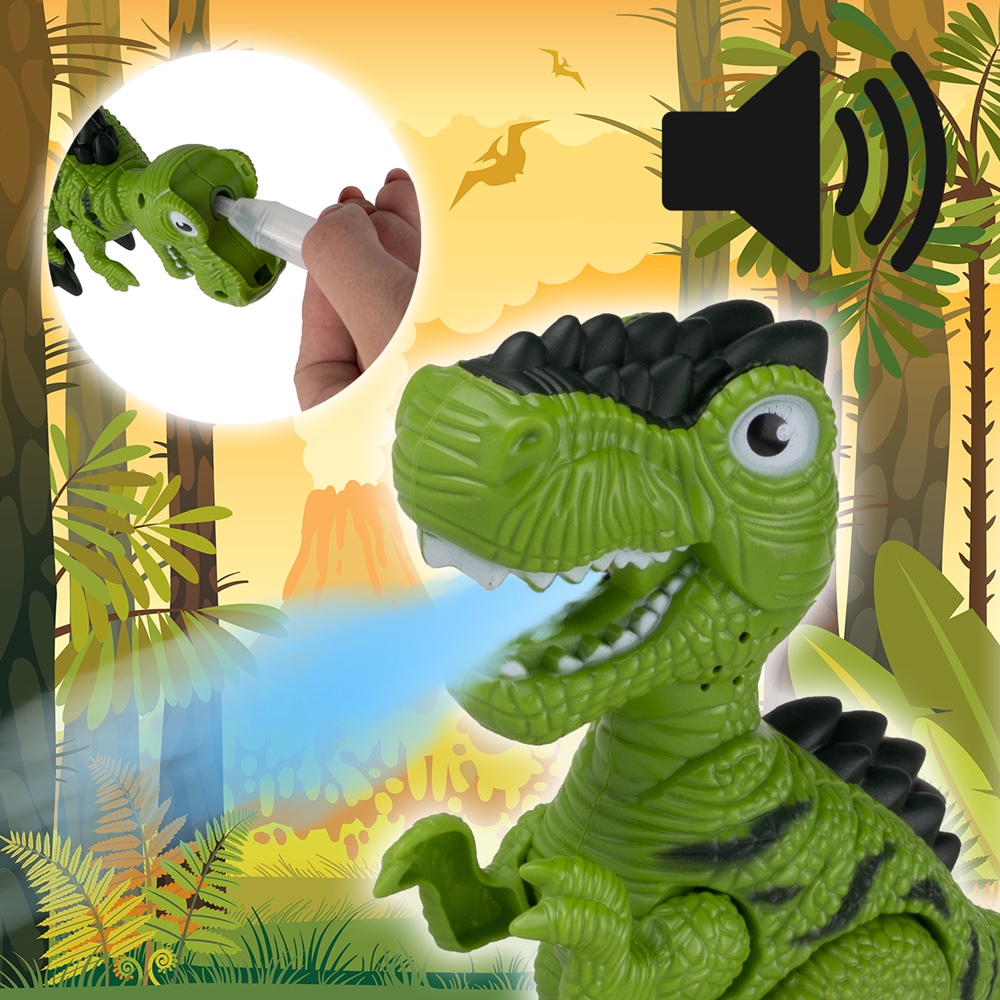 Auto z Napędem JEEP z Przyczepką i Dinozaurem