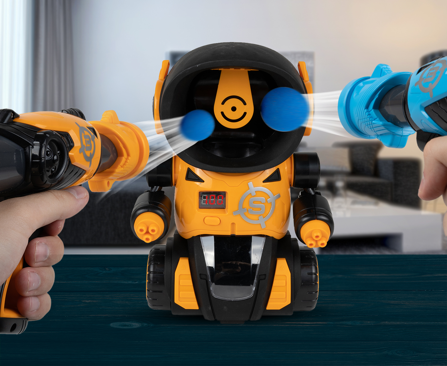 Robot Gra Strzelanie do Celu Pistolet Licznik LCD