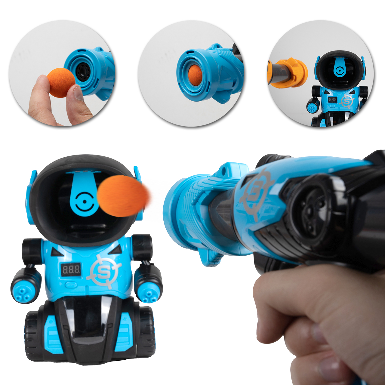 Robot Gra Strzelanie do Celu Pistolet Licznik LCD