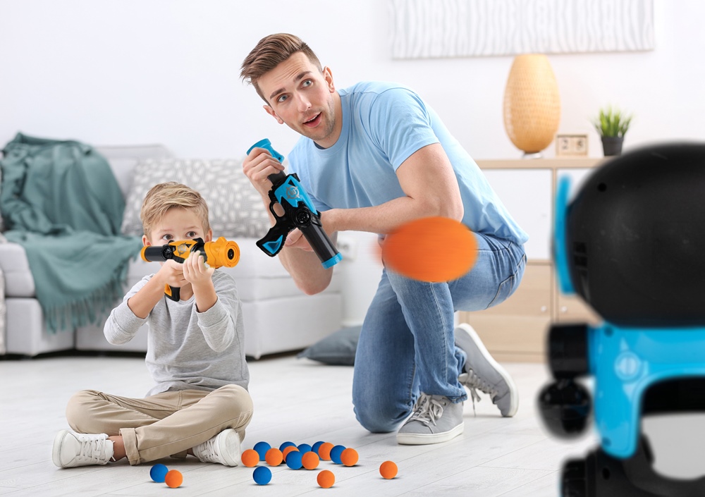 Robot Gra Strzelanie do Celu Pistolet Licznik LCD