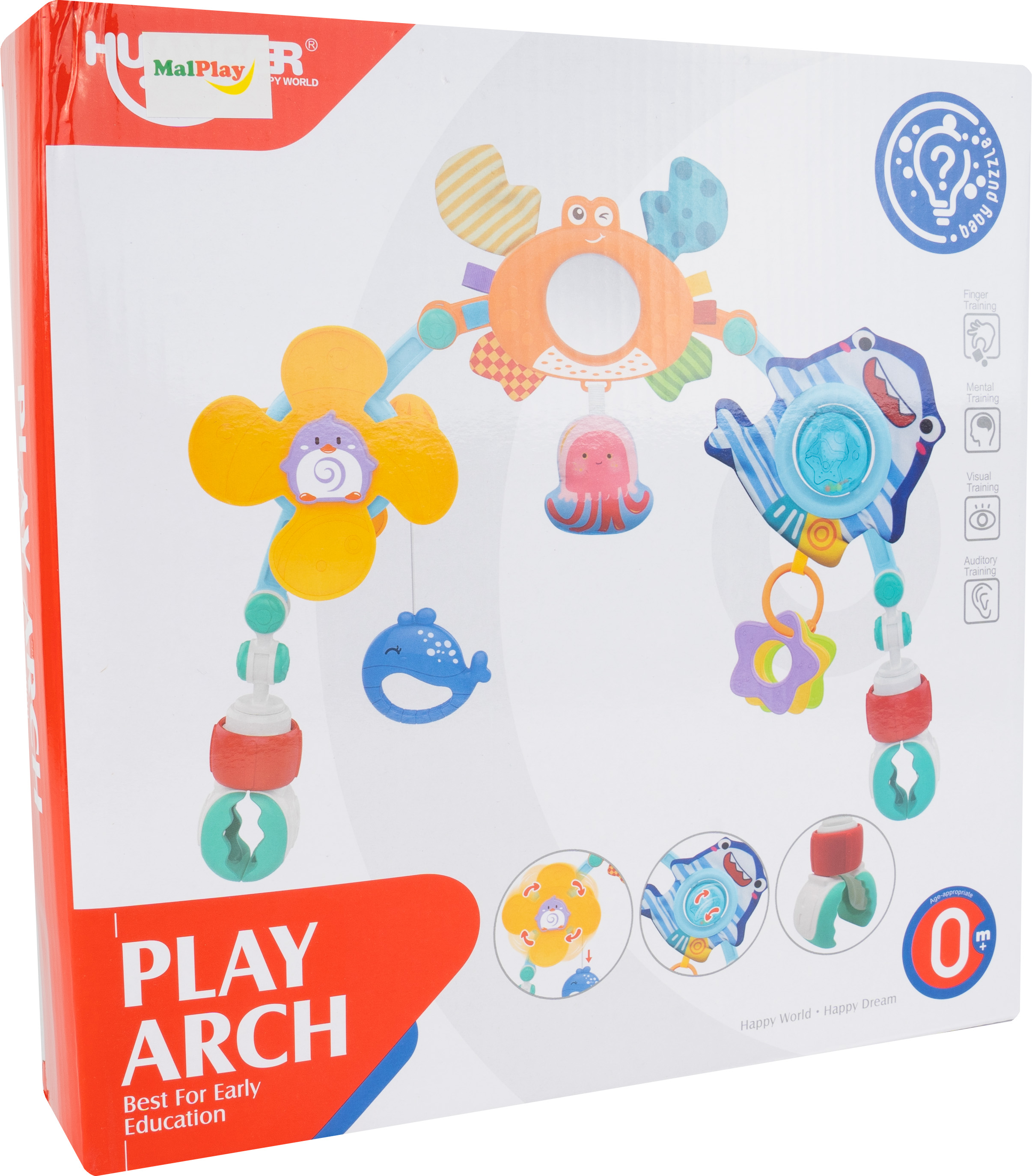 Pałąk Łuk z Zabawkami do Łóżeczka Wózka Zwierzątka