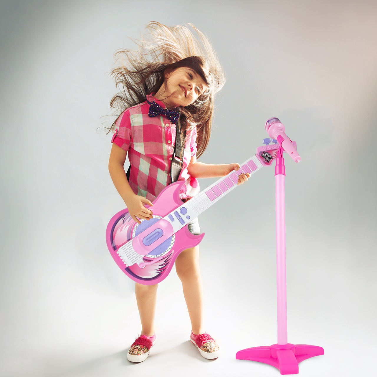 Gitara Elektryczna Rockowa + Mikrofon na Statywie