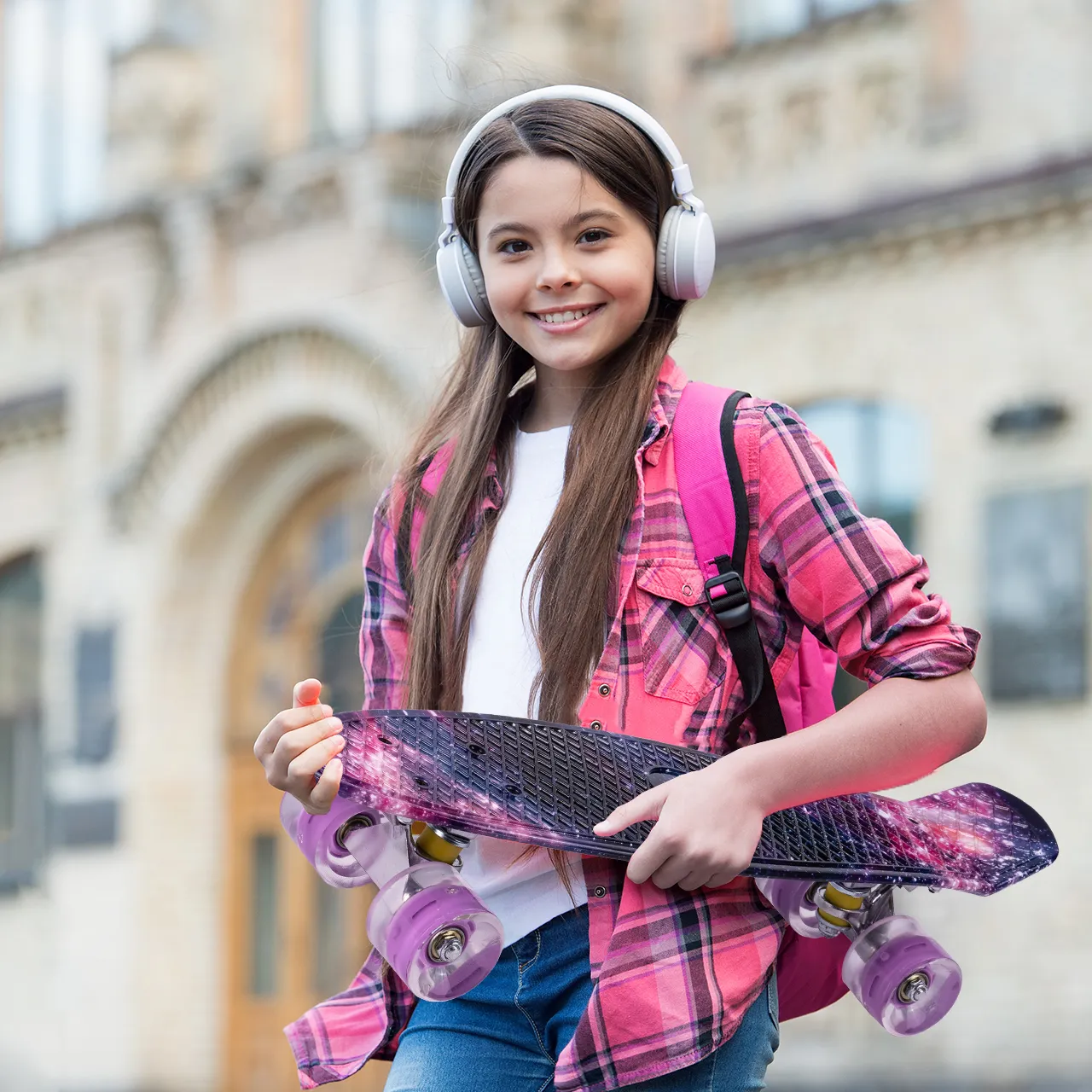 Deskorolka Fiszka Świecące Kółka LED RGB Space