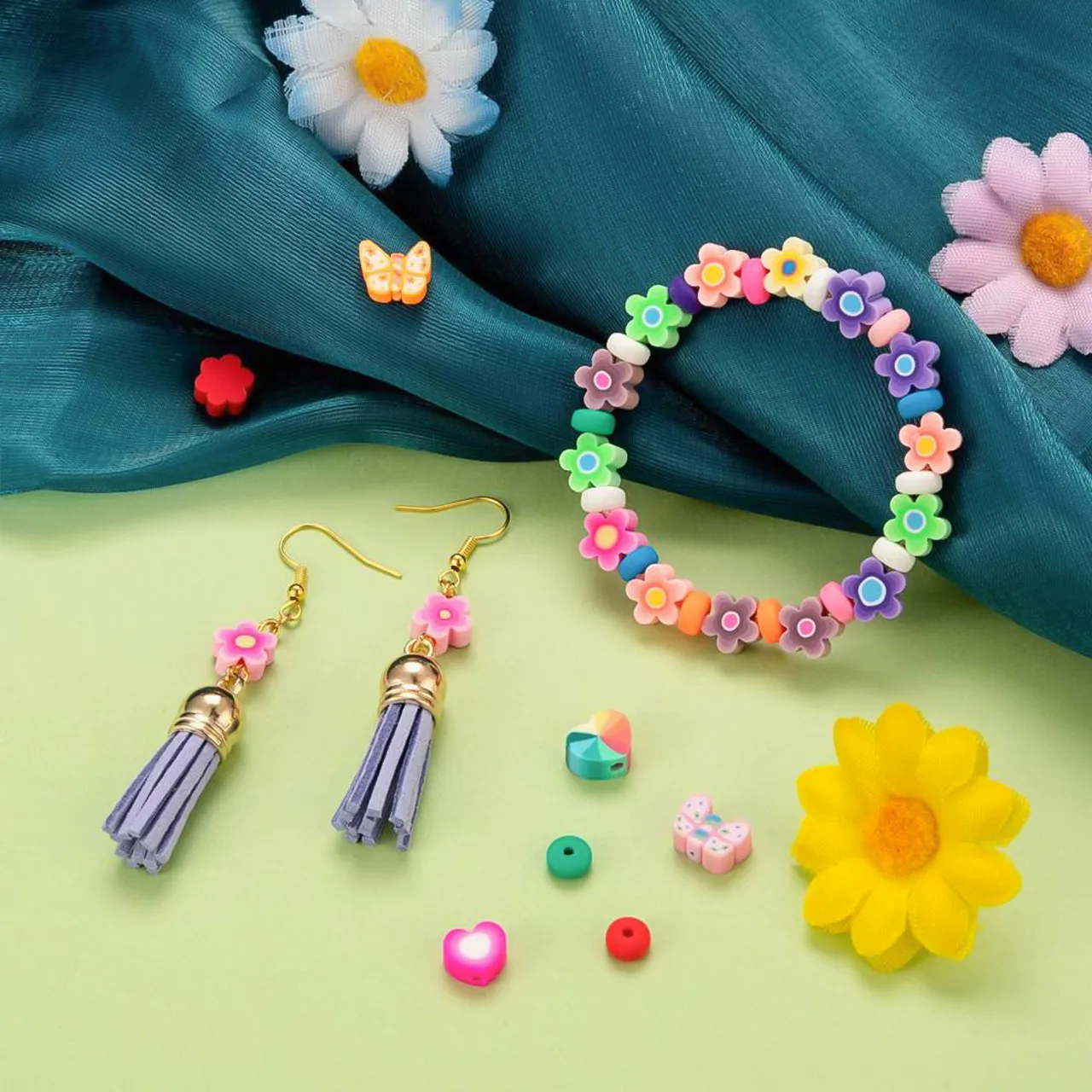 Zestaw do Robienia Bransoletek Naszyjników 300 el.