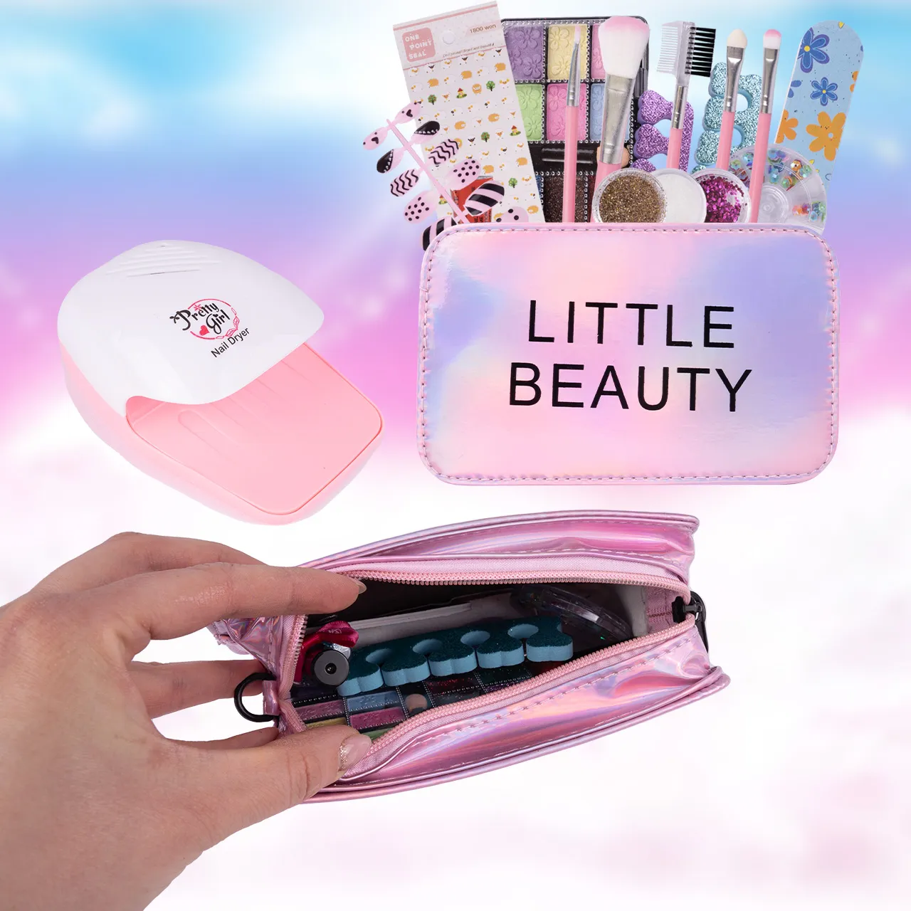 Torebka Zestaw Kosmetyków do Makijażu i Paznokci