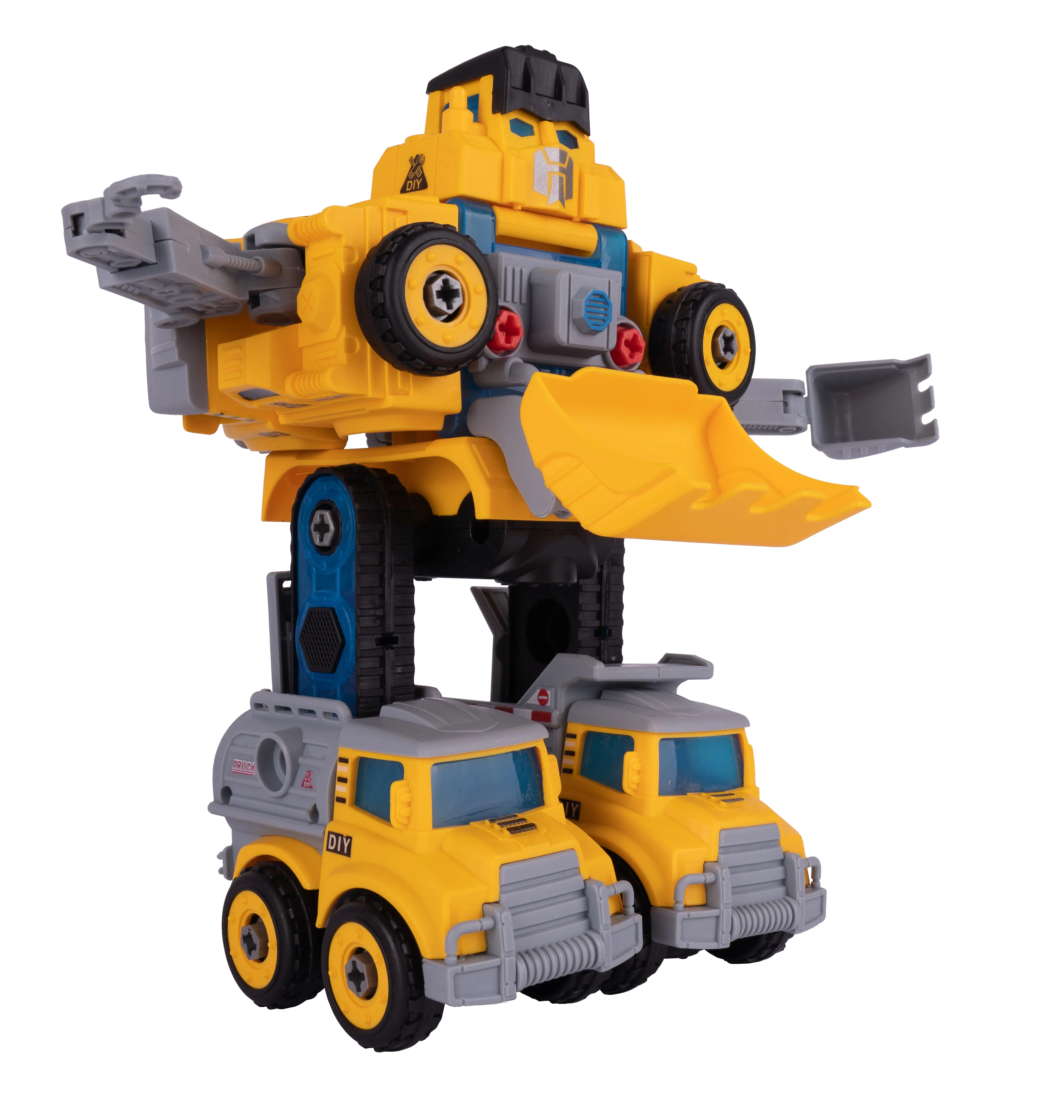Robot Transformujący W Autka Budowlane 5 Sztuk