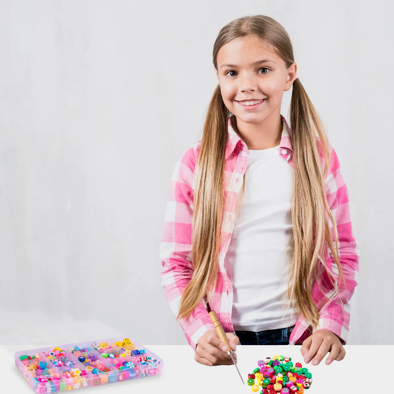 Zestaw do Robienia Bransoletek Naszyjników 300 el.