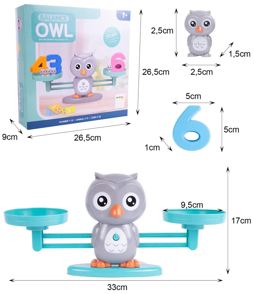 Waga Szalkowa Równoważnia Sowa Nauka Liczenia Sowy