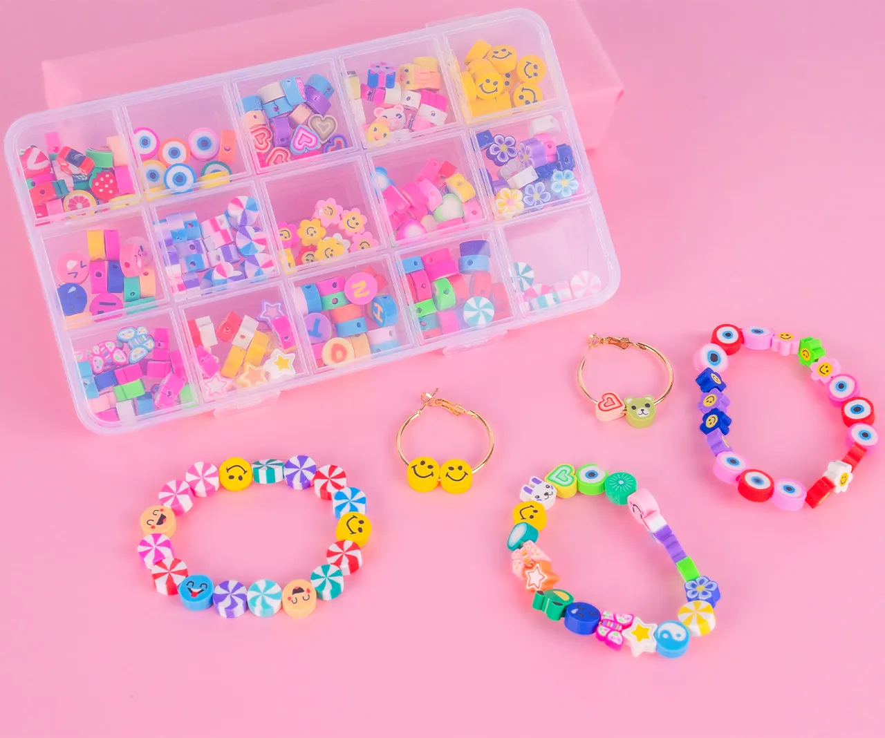 Zestaw do Robienia Bransoletek Naszyjników 300 el.