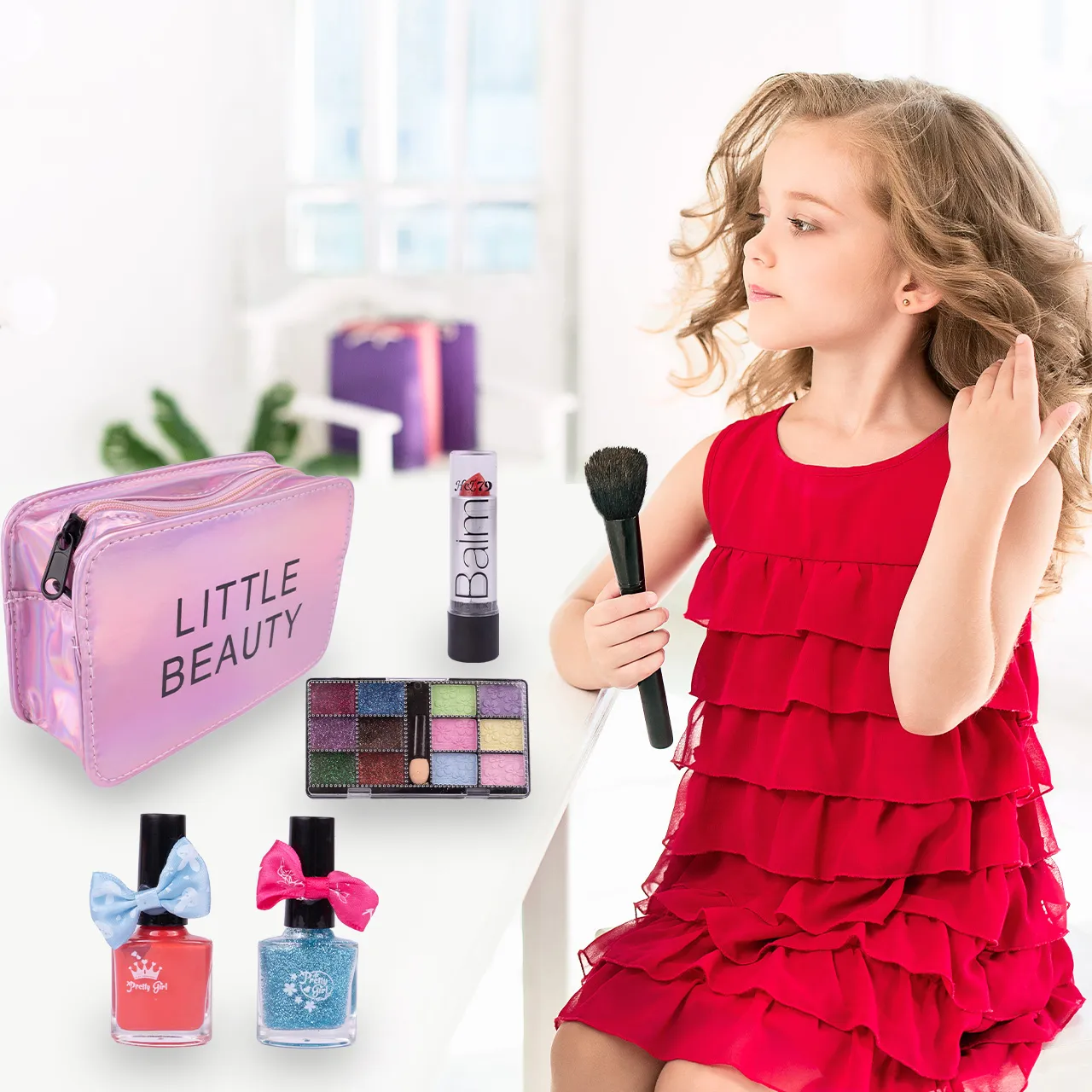 Torebka Zestaw Kosmetyków do Makijażu i Paznokci