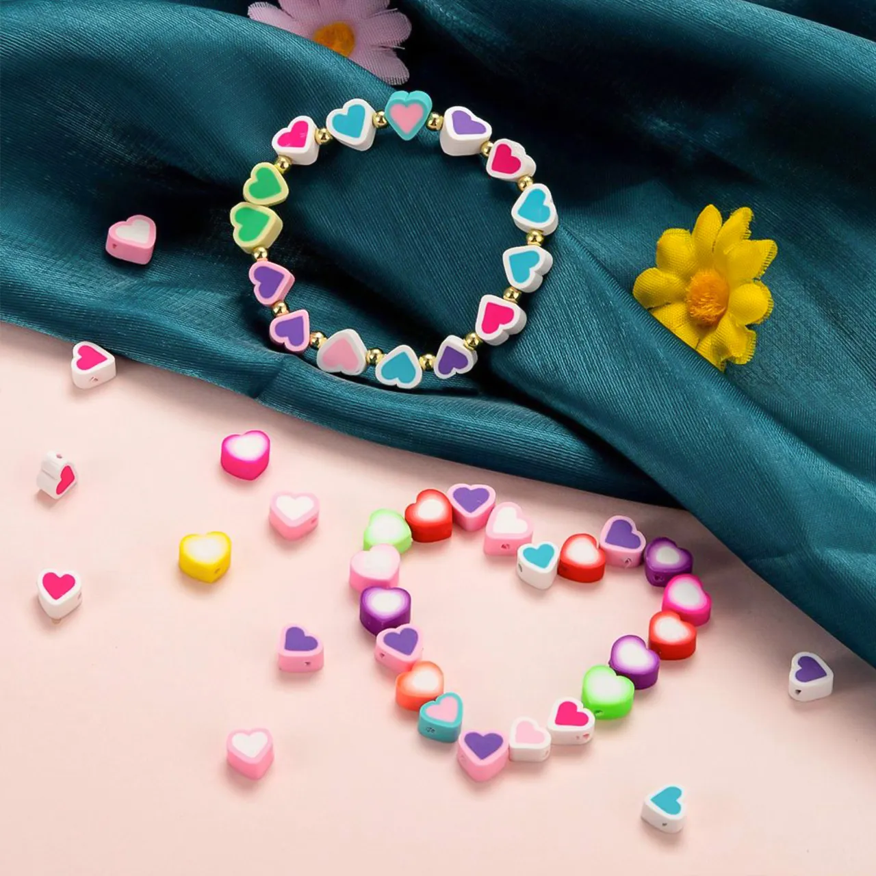 Zestaw do Robienia Bransoletek Naszyjników 300 el.