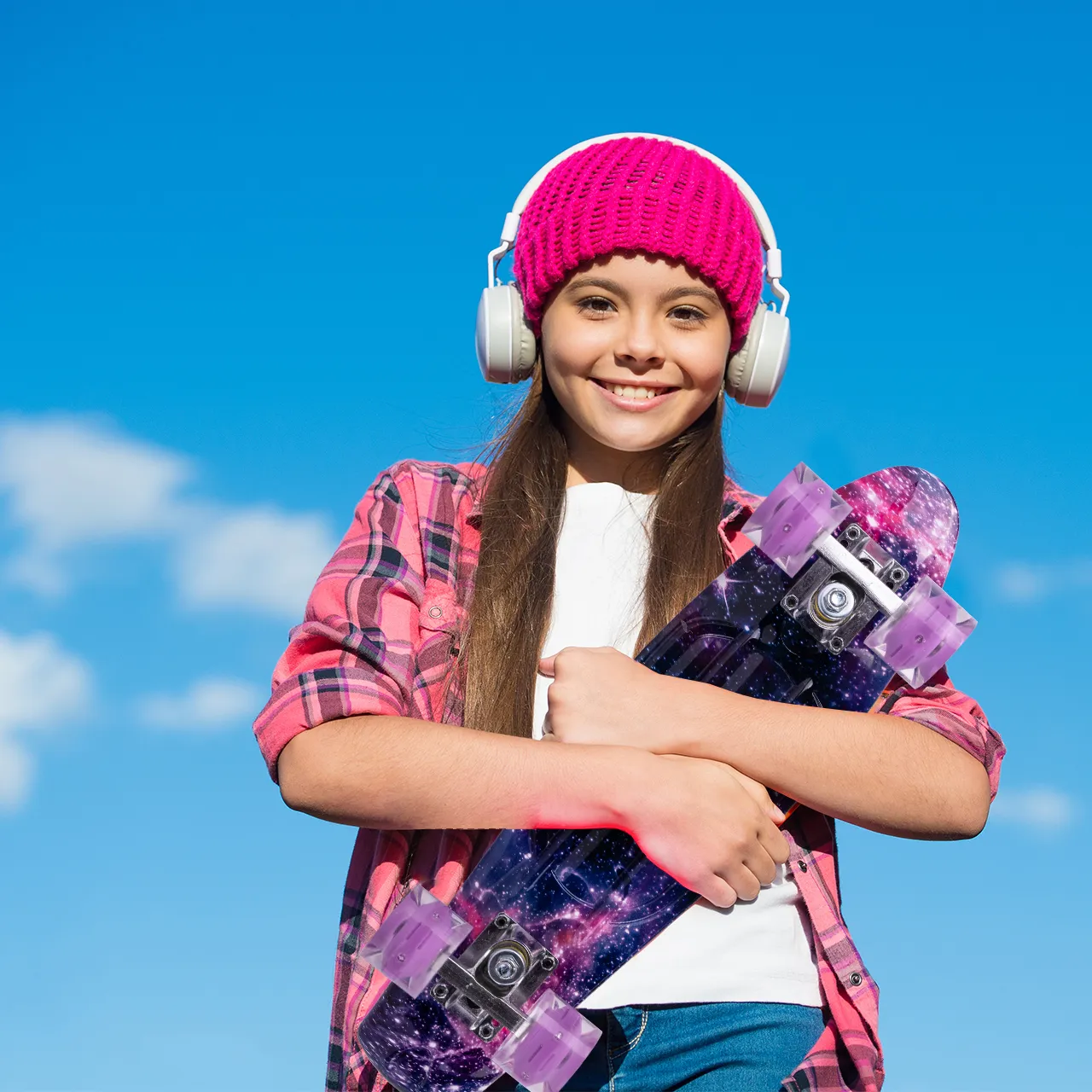 Deskorolka Fiszka Świecące Kółka LED RGB Space