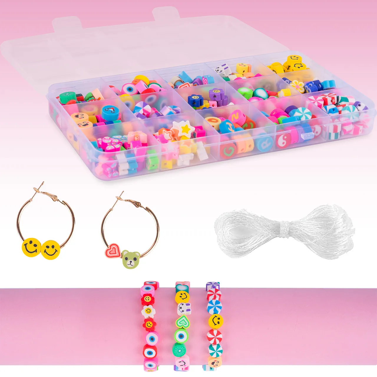 Zestaw do Robienia Bransoletek Naszyjników 300 el.