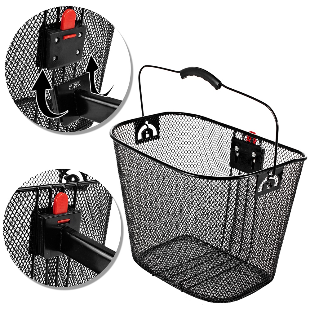 Metalowy Koszyk na Rower, Kierownicę + Wkład