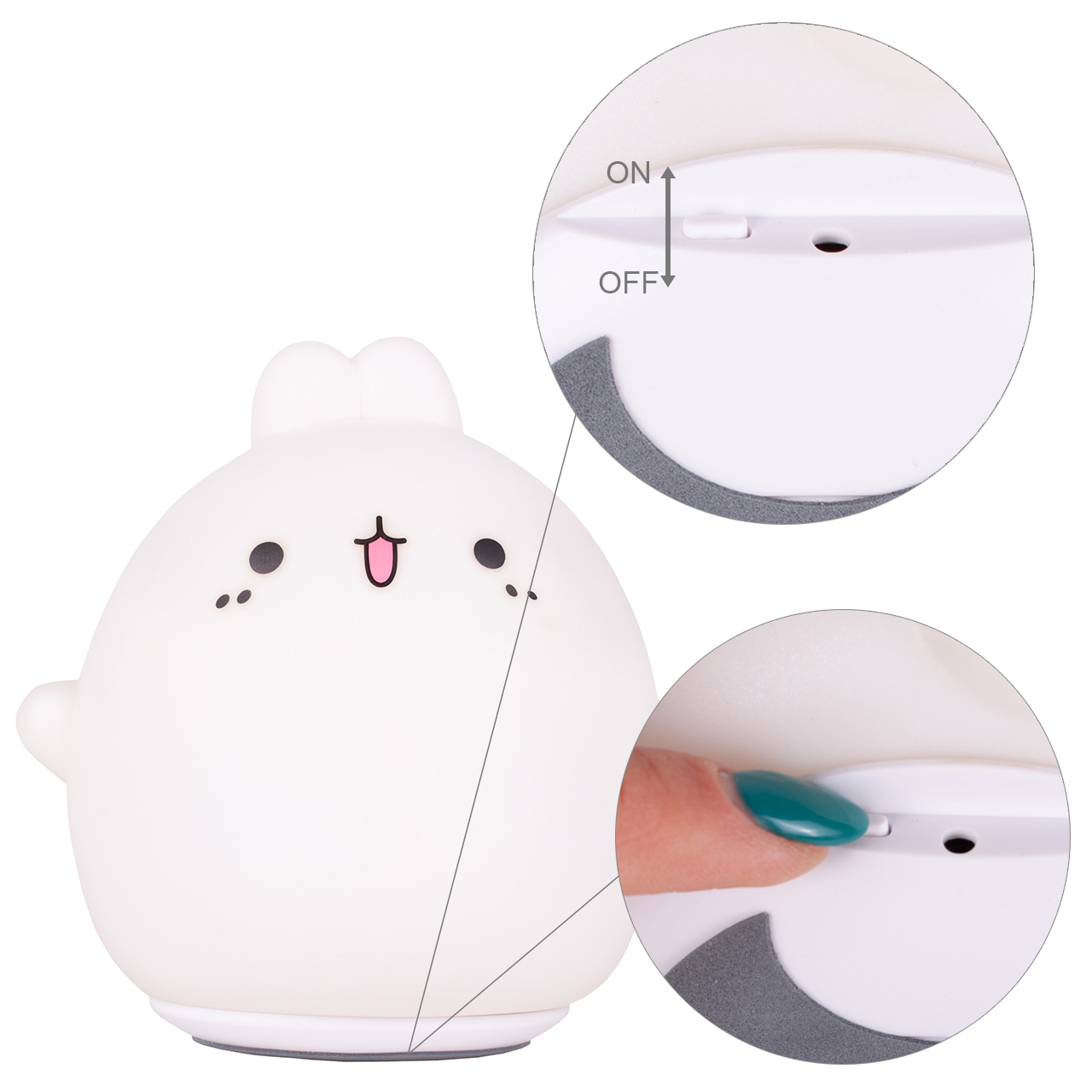 Lampka Nocna LED dla Dzieci Króliczek RGB + Pilot