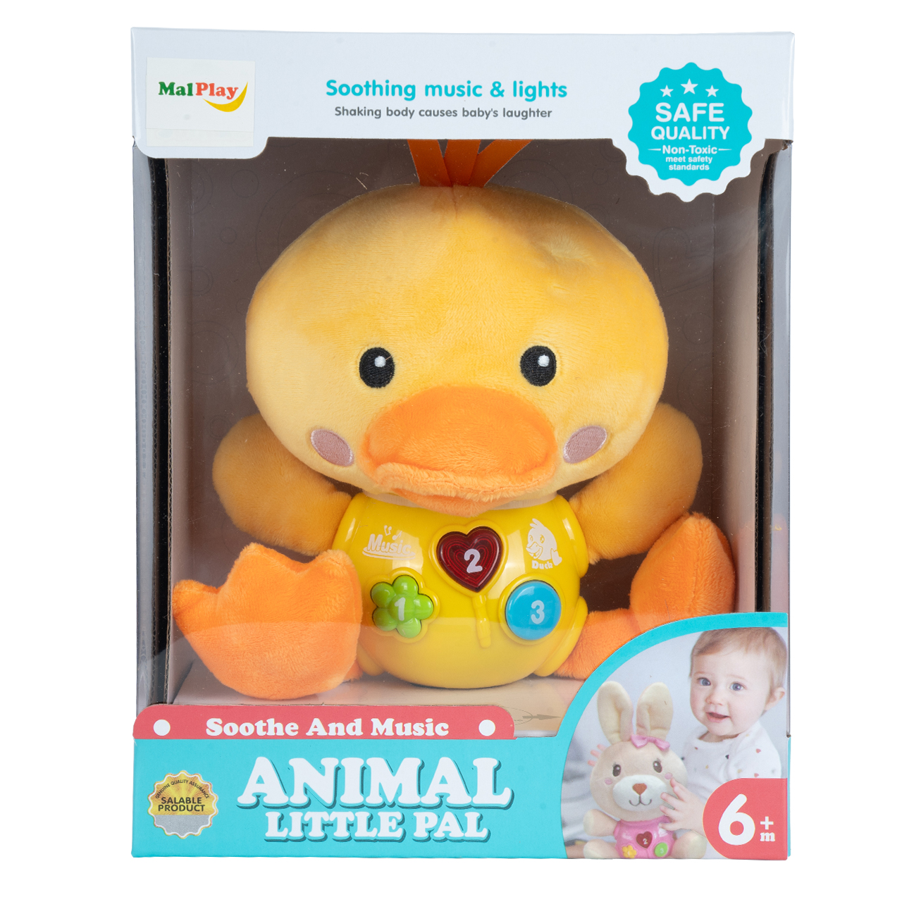 Kaczka Kaczuszka Interaktywna Świeci Śpiewa Maskotka Pluszak Dźwięk