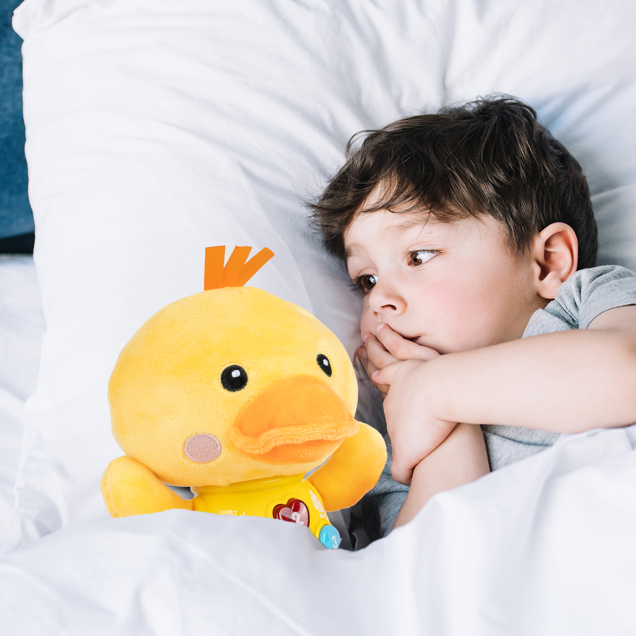 Kaczka Kaczuszka Interaktywna Świeci Śpiewa Maskotka Pluszak Dźwięk