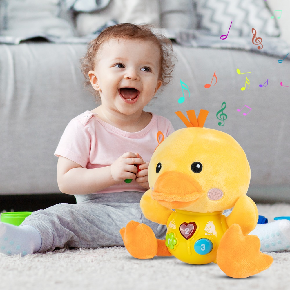 Kaczka Kaczuszka Interaktywna Świeci Śpiewa Maskotka Pluszak Dźwięk