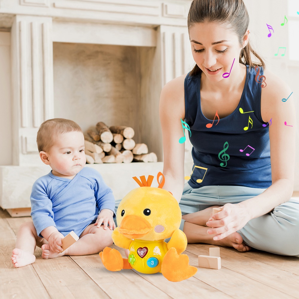 Kaczka Kaczuszka Interaktywna Świeci Śpiewa Maskotka Pluszak Dźwięk