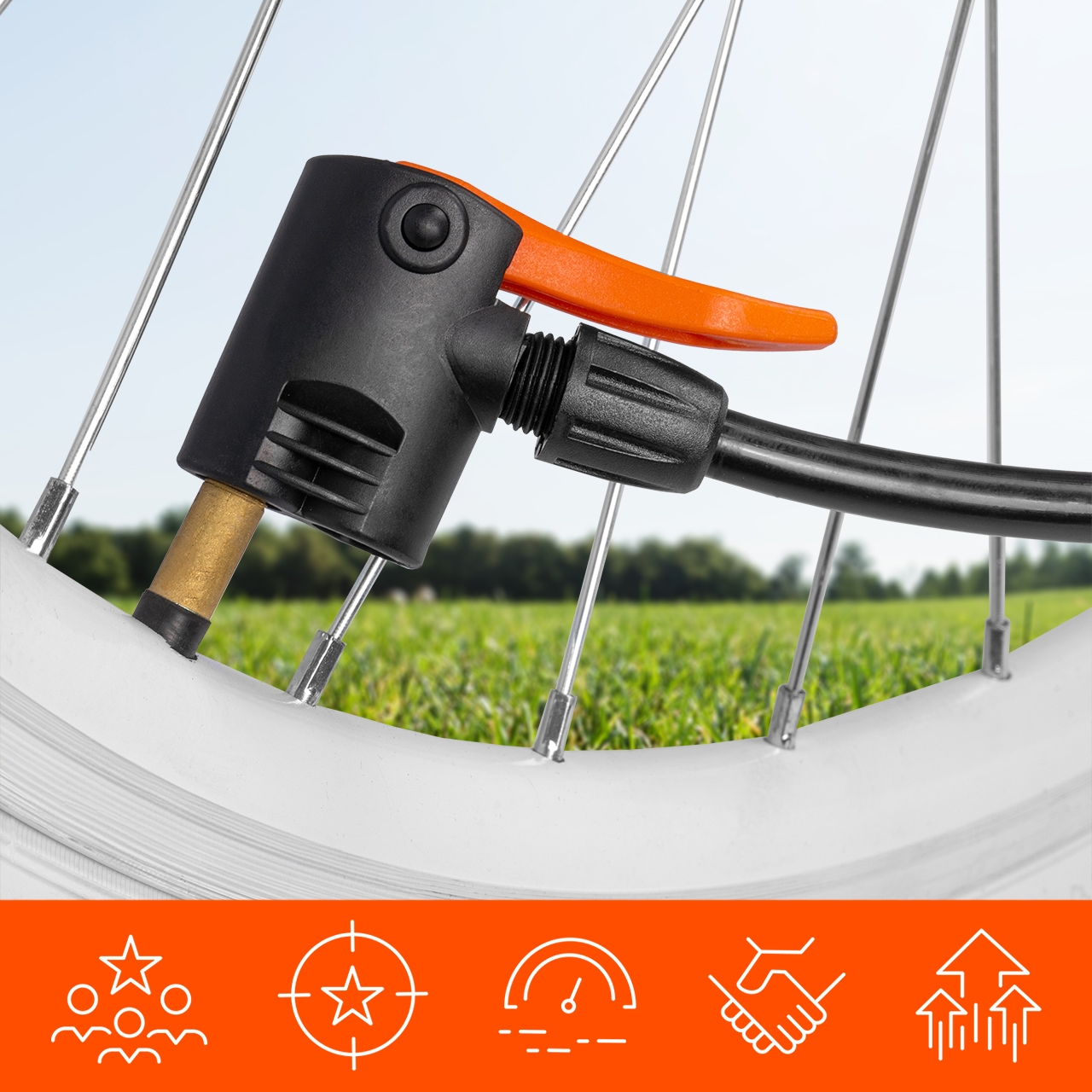 Pompka do Podłogowa do Roweru Samochodu Piłki Materaca