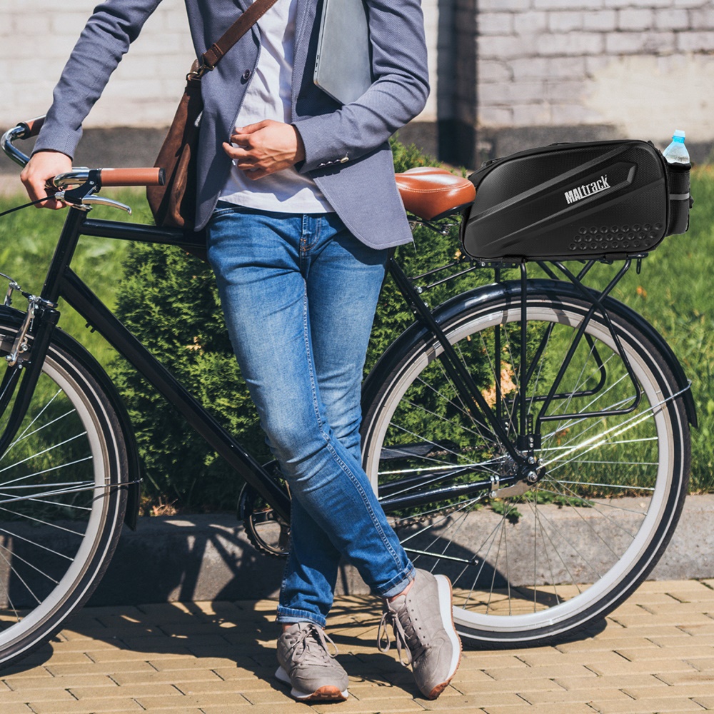 Torba na Rower Sakwa Wodoodporna na Bagażnik z Paskiem 10l