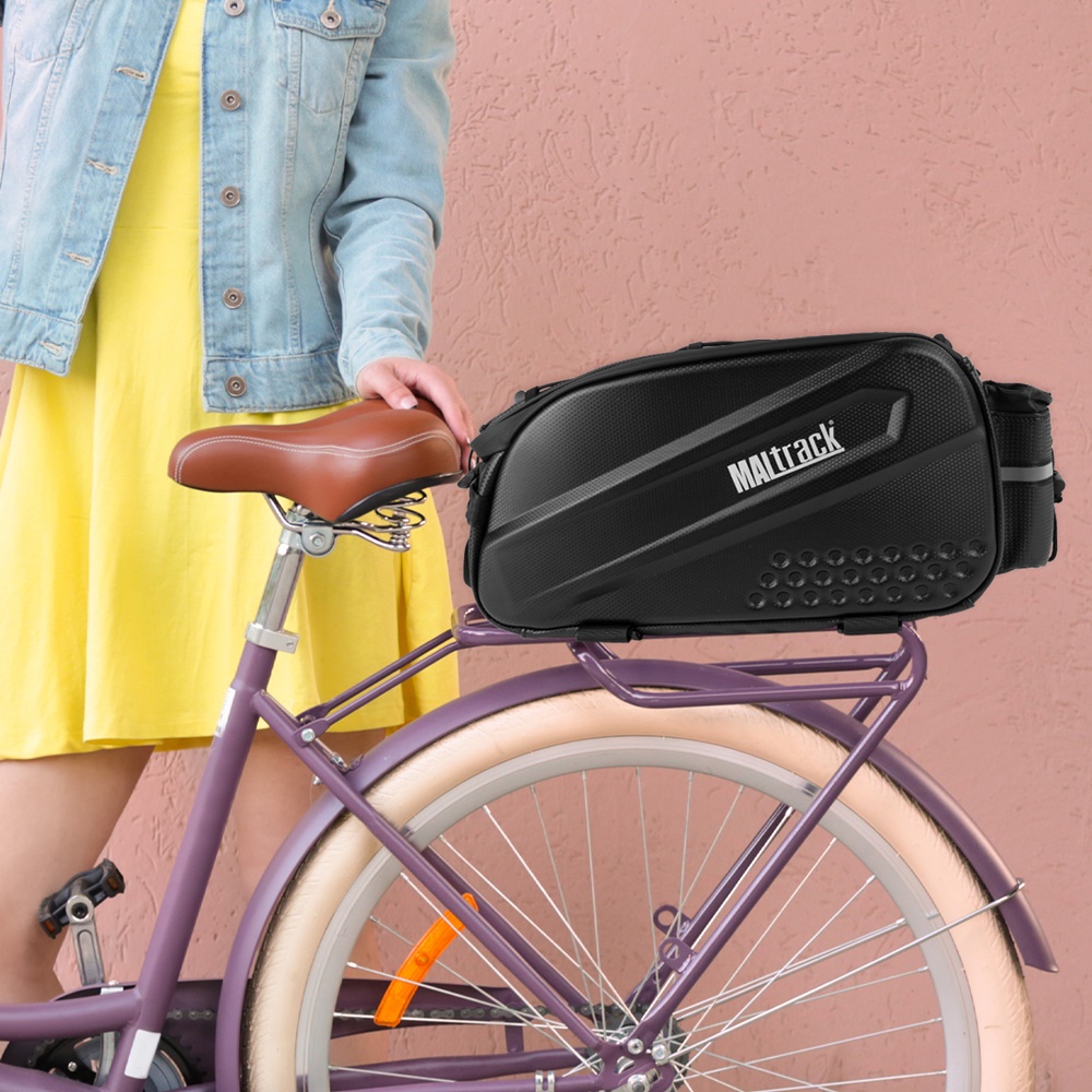 Torba na Rower Sakwa Wodoodporna na Bagażnik z Paskiem 10l