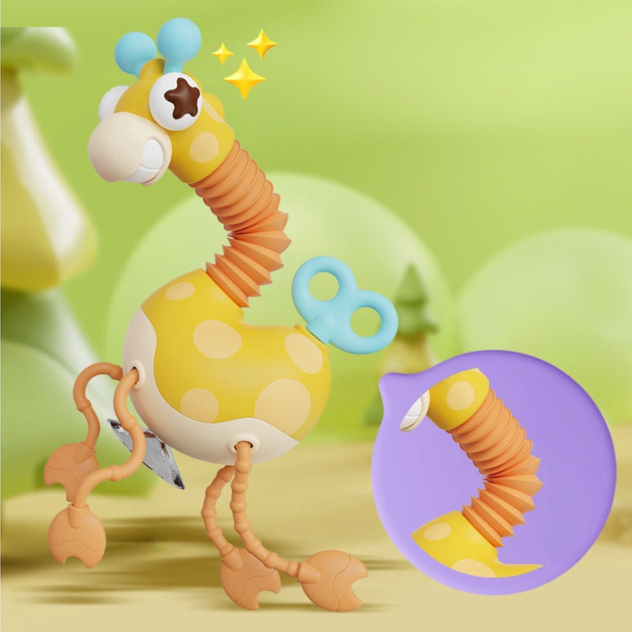 Żyrafka Sensoryczna Silikonowa Zręcznościowa Gryzak